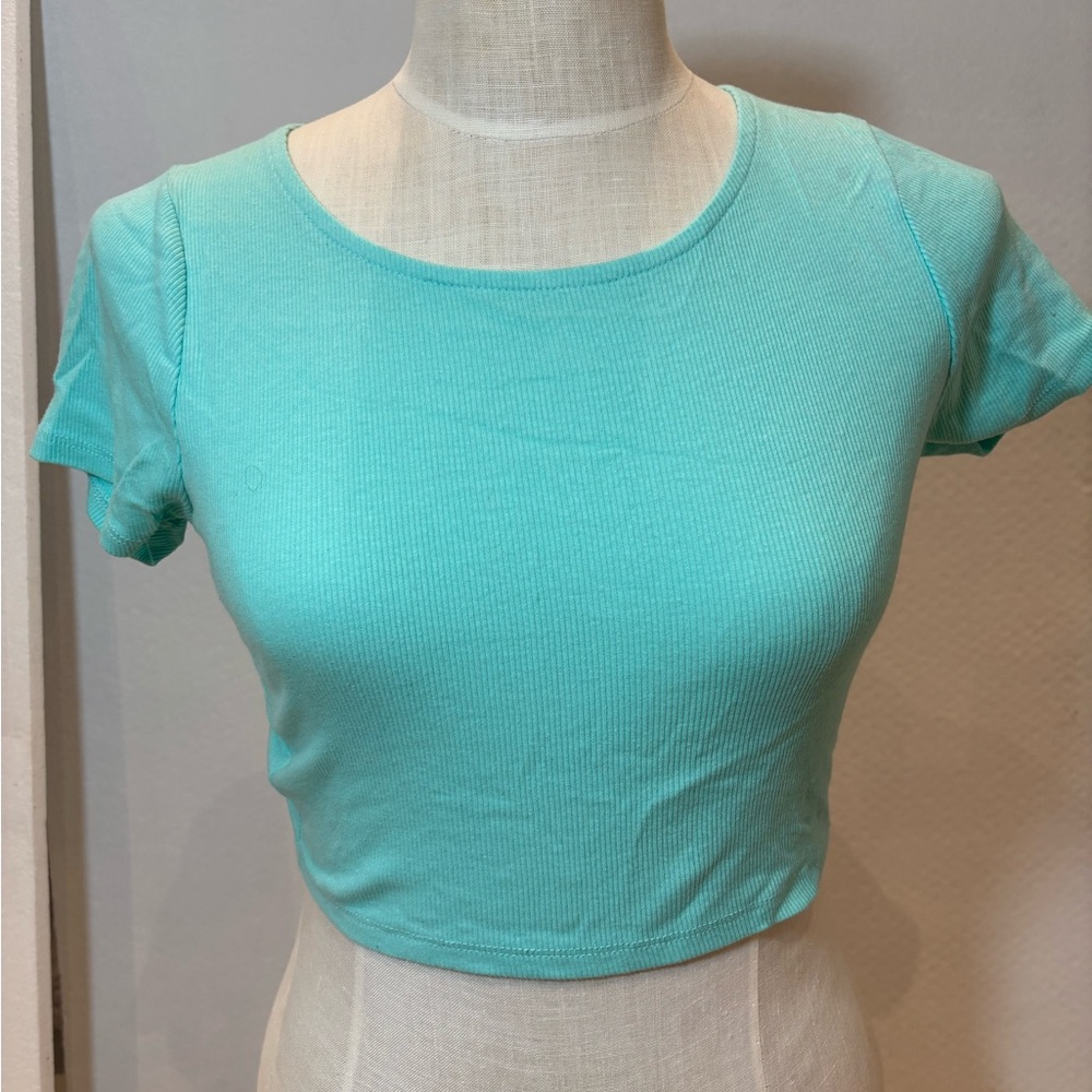 Aqua Blue Women's Crop Top